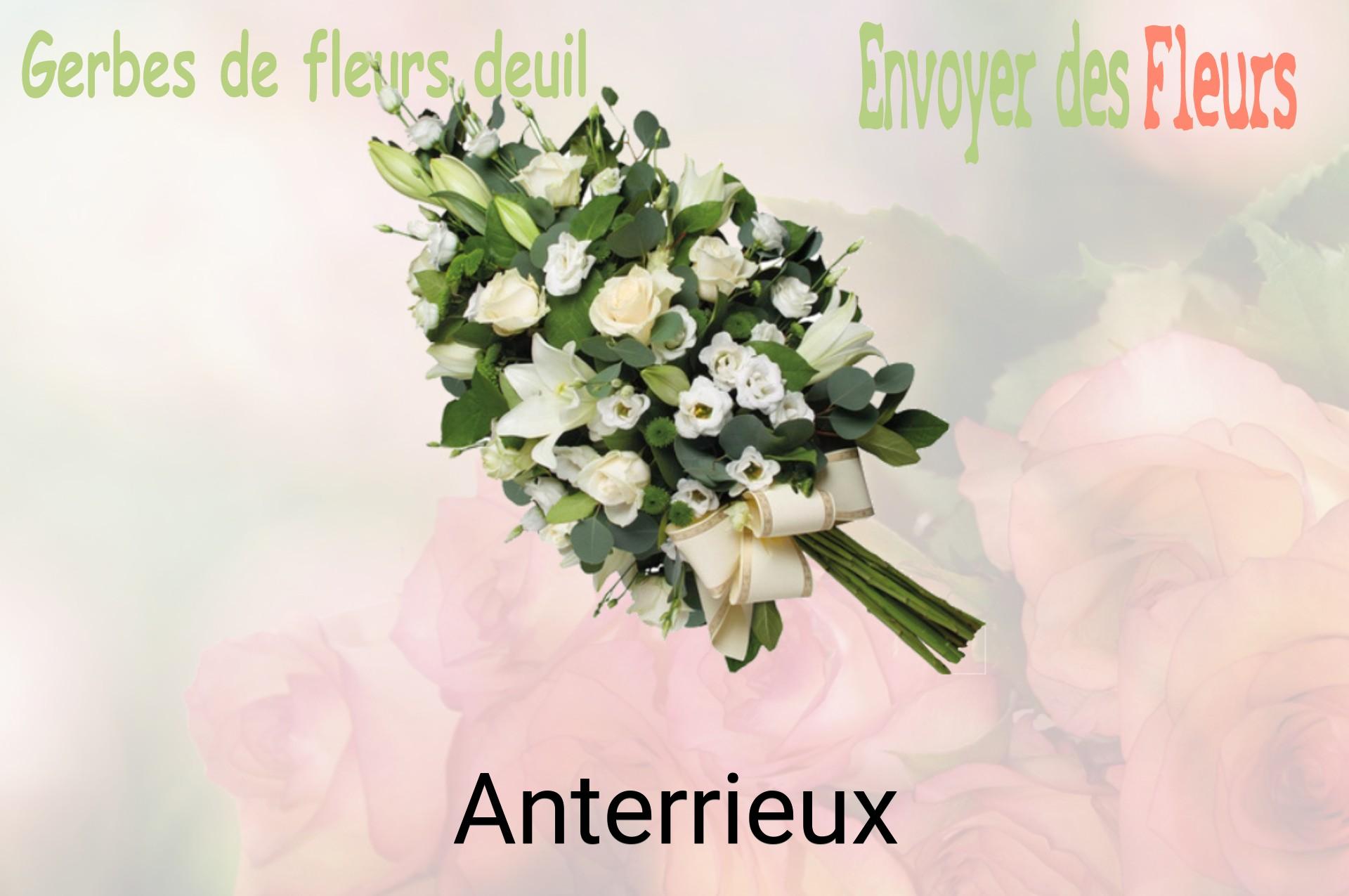 Gerbe de fleurs de deuil livrée à Anterrieux